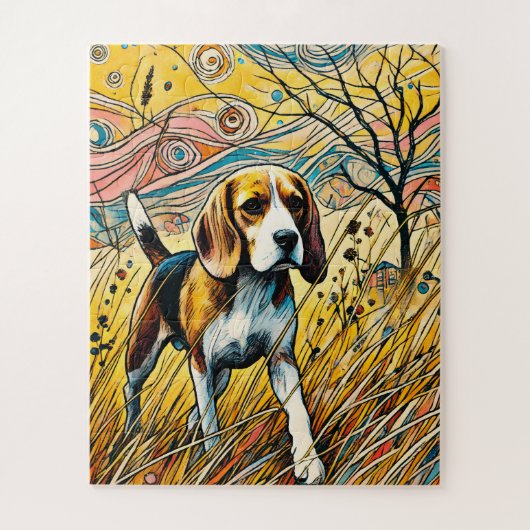 Niedlicher Hund 50 Stück Kinder Puzzle (Vertikal)