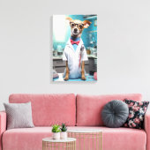 Niedlicher Hund als Arzt Leinwanddruck (Insitu (Wohnzimmer))
