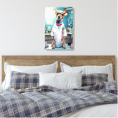 Niedlicher Hund als Arzt Leinwanddruck (Insitu (Schlafzimmer))
