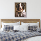 Niedlicher Hund als Arzt Leinwanddruck (Insitu (Schlafzimmer))