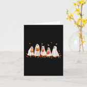 Niedlicher Hund als Ghost Halloween Fun Boo1 verkl Karte (Gelbe Blume)