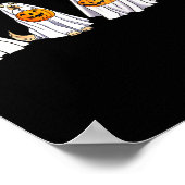 Niedlicher Hund als Ghost Halloween Fun Boo verkle Poster (Ecke)