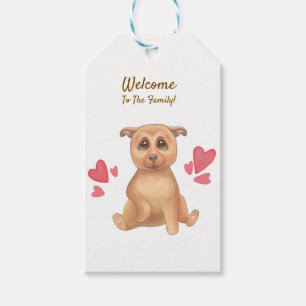 niedlicher Hund am adoptier Geschenkanhänger