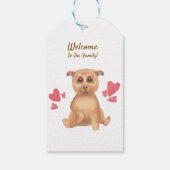 niedlicher Hund am adoptier Geschenkanhänger (Rückseite)