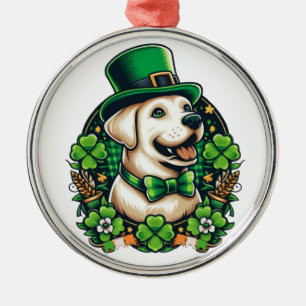 Niedlicher Hund am Sankt Patrick Ornament Aus Metall