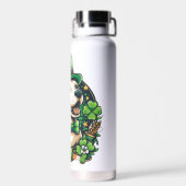 Niedlicher Hund am Sankt Patrick Trinkflasche (Rückseite)