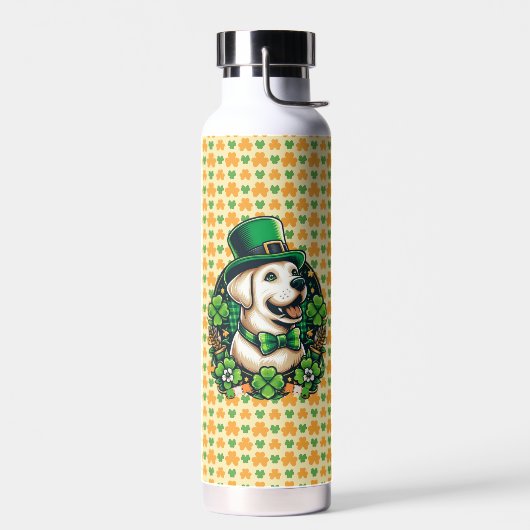 Niedlicher Hund am Sankt Patrick Trinkflasche (Links)