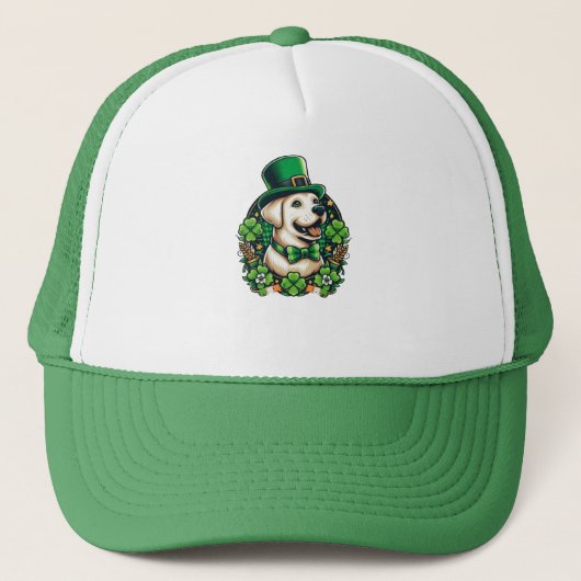 Niedlicher Hund am Sankt Patrick Truckerkappe (Vorderseite)