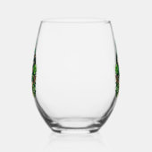 Niedlicher Hund am Sankt Patrick Weinglas Ohne Stiel (Links)