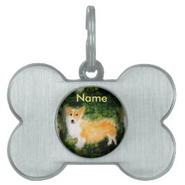 Niedlicher Hund Art Corgi mit Namen Tiermarke