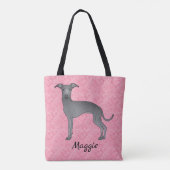 Niedlicher Hund auf rosa Herzen Tasche (Rückseite)