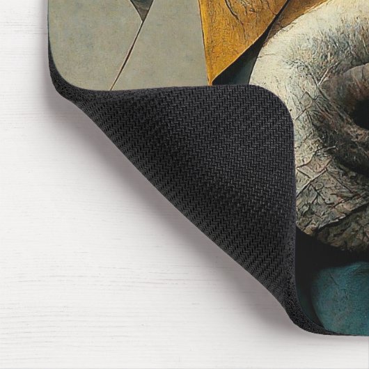 Niedlicher Hund aus Holz Mousepad (Ecke)