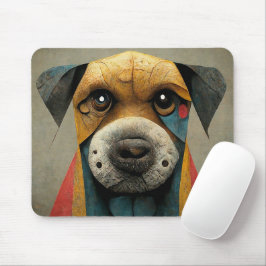 Niedlicher Hund aus Holz Mousepad