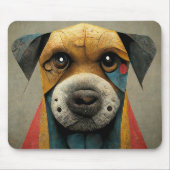 Niedlicher Hund aus Holz Mousepad (Vorne)