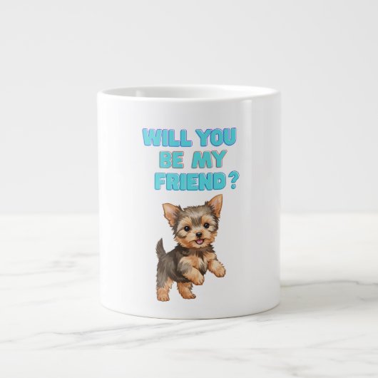 Niedlicher Hund Becher Jumbo-Tasse (Vorderseite)