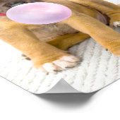 Niedlicher Hund, Blasen-Gummi-Blase, Name oder Mel Poster (Ecke)