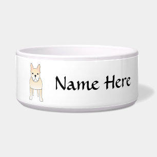 Niedlicher Hund. Blasse französische Napf