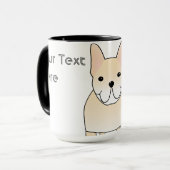 Niedlicher Hund. Blasse französische Tasse (Vorderseite Links)