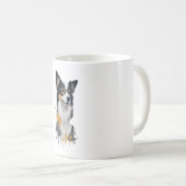 Niedlicher Hund Border Collie Kaffeetasse (VorderseiteRechts)