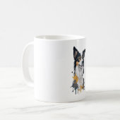 Niedlicher Hund Border Collie Kaffeetasse (Vorderseite Links)