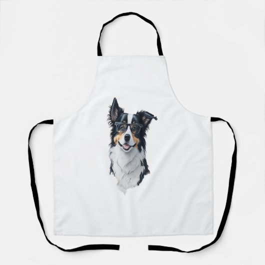 Niedlicher Hund Border Collie Schürze (Vorderseite)