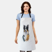 Niedlicher Hund Border Collie Schürze (Getragen)