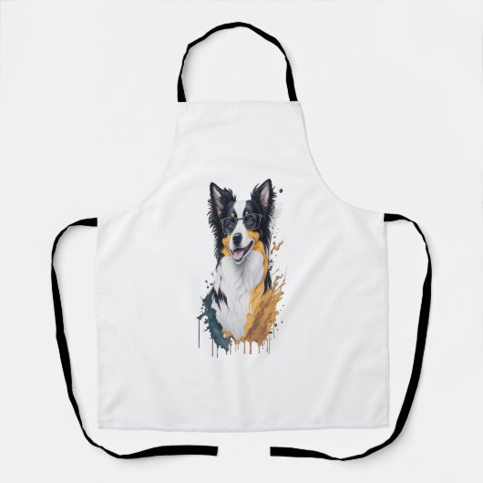 Niedlicher Hund Border Collie Schürze (Vorderseite)