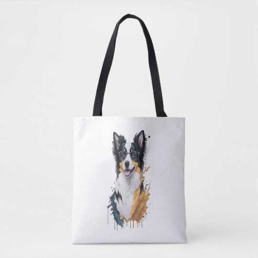 Niedlicher Hund Border Collie Tasche (Vorderseite)