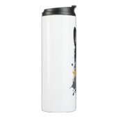 Niedlicher Hund Border Collie Thermosbecher (Nach links gedreht)