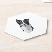 Niedlicher Hund Border Collie Untersetzer (angewinkelt)