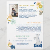 Niedlicher Hund Botanische Flottendienste Flyer (Hinten)