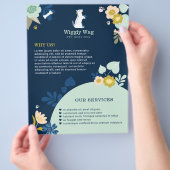 Niedlicher Hund Botanische Flottendienste Flyer (Hand)