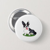 Niedlicher Hund Button (Vorne & Hinten)
