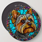 Niedlicher Hund Button (Vorne & Hinten)