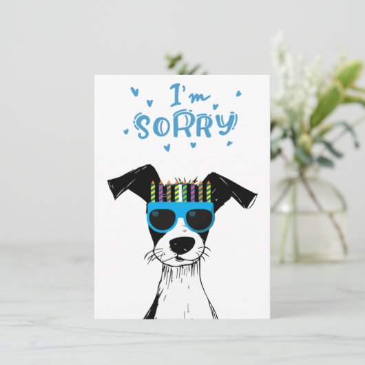 Niedlicher Hund Cartoon Funny Birthday Beliebte Ka (Stehend Vorderseite)