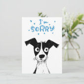 Niedlicher Hund Cartoon Geburtstag Funny Belated C (Stehend Vorderseite)