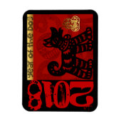 Niedlicher Hund Chinesischer Brauch Jahr Zodiac Ge Magnet (Vertikal)