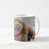Niedlicher Hund Cockapoo Beste Freundfotografie Kaffeetasse (VorderseiteRechts)