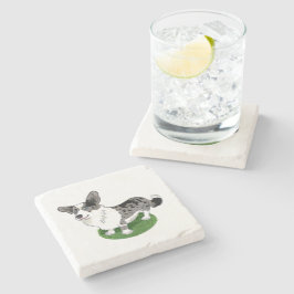 Niedlicher Hund, Corgi Cardigan. Steinuntersetzer