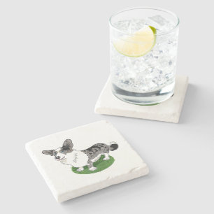 Niedlicher Hund, Corgi Cardigan. Steinuntersetzer