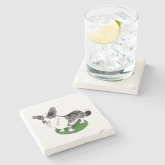 Niedlicher Hund, Corgi Cardigan. Steinuntersetzer