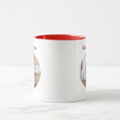 Niedlicher Hund Custom Single Erstmalige Weihnacht Tasse (Zentrum)