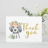 niedlicher Hund Dankeschön Karte (Stehend Vorderseite)