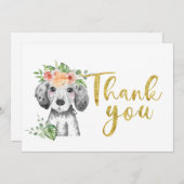 niedlicher Hund Dankeschön Karte (Vorne/Hinten)