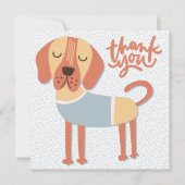 Niedlicher Hund Dankeschön Karte (Vorderseite)