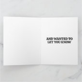 NIEDLICHER HUND DENKEN SIE Grußkarte Karte (Innenseite)