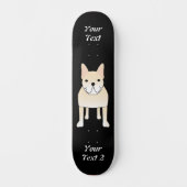 Niedlicher Hund. Der französische Bulldog ist blas Skateboard (Vorderseite)