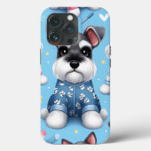 Niedlicher Hund des Schnauzer-Tiermusters Case-Mate iPhone Hülle (Rückseite)