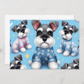 Niedlicher Hund des Schnauzer-Tiermusters Einladung (Vorne/Hinten)