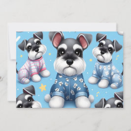 Niedlicher Hund des Schnauzer-Tiermusters Einladung